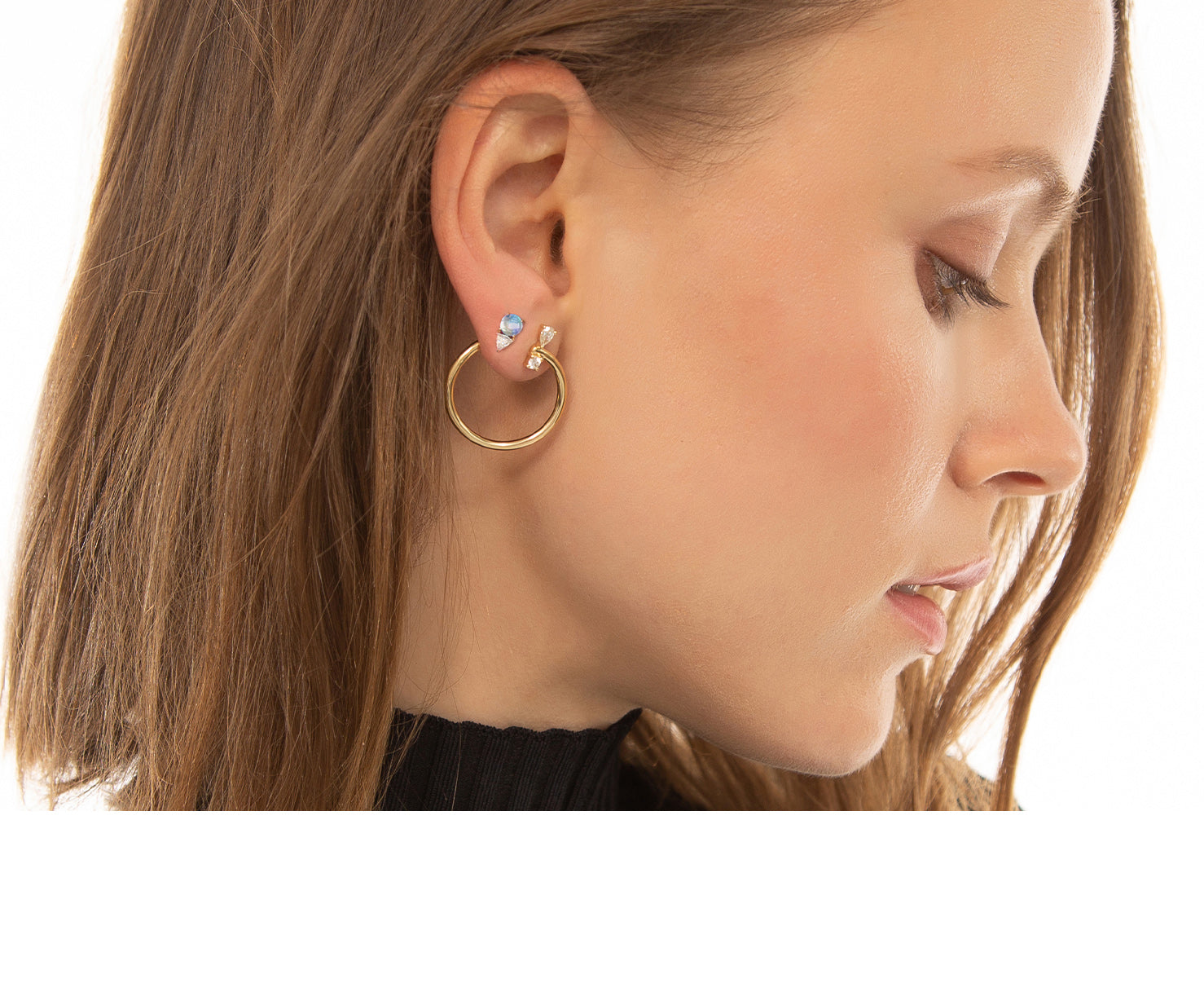 I Jewels Gold Plated Silk Thread Tassel Hoop Earrings for Women (E2847G) -  I Jewels - 3223289